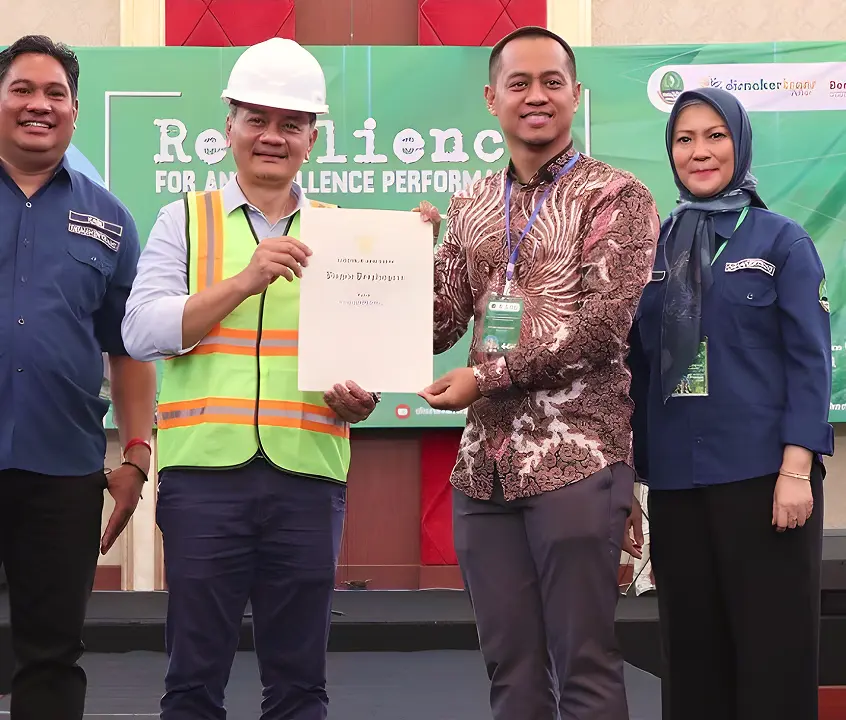 Zero Accident Award from the Ministry of Manpower of the Republic of Indonesia